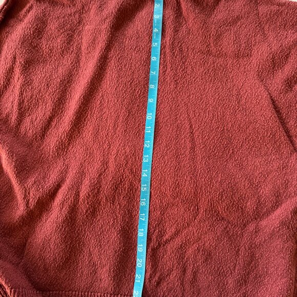 Coldwater Creek 100% Slub Cotton Rose Short Sleeve Sweater, size XL - Picture 4 of 9